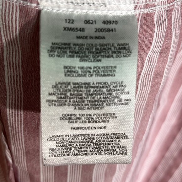 Columbia Men's Light Red White Stripped Button Down Short Sleeve Shirt. Size. L - Picture 5 of 12